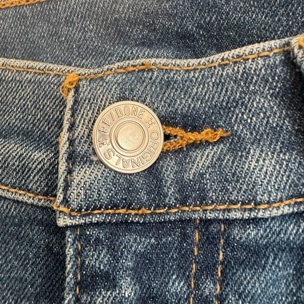 Re/Done 90’s Mid Rise Ankle Crop jean Dark wash size 27 - Picture 3 of 9